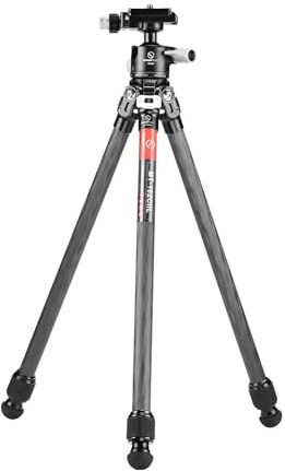 SUNWAYFOTO MT-162CIIL + XB-25P Mini-Stativ aus Kohlefaser für Handy und DSLR-Kamera, kleines komplettes Stativ für Reisen, Video, Vlogging