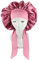 Bonnet Satin Cheveux Nuit,Bonnet de Couchage en Satin, Bonnet de Douche Reglable,Bonnet Élastique,Chapeau de Sommeil Femme Pour Sommeil,Douche,Soins Des Cheveux,Spa, Salons de Coiffure (Rose)