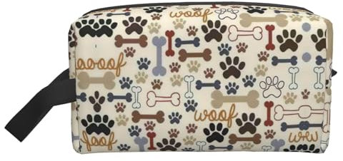 DRTGEDS Trousse de toilette pour homme, motif pattes d'os de chien, sac de voyage, sac de rasage, petite pochette, Patte d'os de chien, One Size