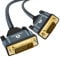 Thsucords DVI auf VGA Kabel 2M, Unidirektionaler DVI D auf VGA Adapter, Stecker auf Stecker Vergoldet Geflochten, 1080P Full HD Kabel für HDTV, PC, Laptop, Monitor, Projektor