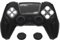 PlayVital pour ps5 Manette Coque Protection Accessoire avec Capuchon pour ps5 Controller Housse Silicone Cover Skin Compatible avec Station de Charge，Édition CyberMech-Noir