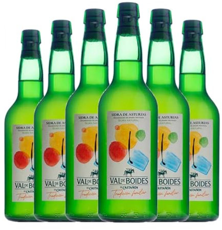 Sidra Llagar Castañón Val de Boides Natural Sidra de Asturias 70 cl (Caja de 6 Botellas de 70 cl)