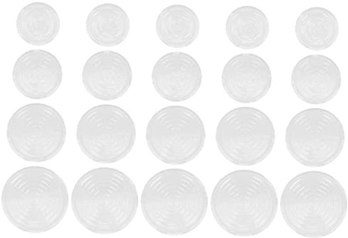 Milisten 20pièces Soucoupes Transparentes pour Plantes Assiettes De Drainage pour Pots De Fleurs Intérieurs Et Extérieurs Set