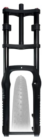 HZXQCVB 20in/26in Fatbike-Gabel 4,0-Reifen Luftgefederte Gabel 1-1/8“ Scheibenbremse Steckachse 15x135mm Federweg 190mm Einstellbare Zugstufe Gabel Für Snow Beach Bike(20IN)