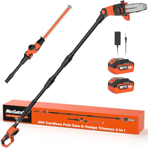 MAXLANDER 2-in-1 Akku Heckenschere und Hochentaster Set