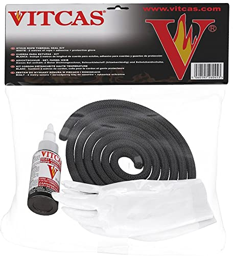 Vitcas Corda ignifuga di Ricambio per Stufa, 10 mm