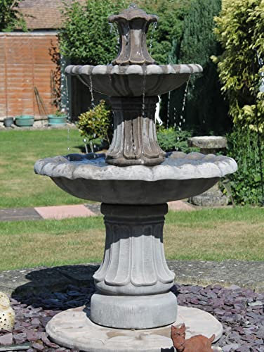 2 tier Barcelona fountain, stone garden water feature