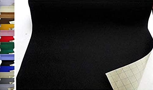 Stoffbook SCHWARZ EDEL BASTELFILZ FILZSTOFF SELBSTKLEBEND 100CM BREIT Stoff Stoffe, B853