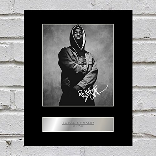 Foto mit Autogramm von Tupac Shakur #2, mit Passepartout