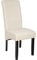tectake® Esszimmerstuhl, Kunstleder Stuhl bequem mit hoher Rückenlehne, Küchenstuhl, Esszimmerstühle für Küchentisch, edle Dining Lounge, Wohnzimmer Essecke, Küchen Polsterstuhl - Creme