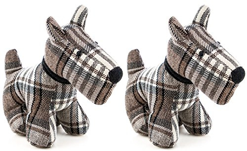 Nicola Spring Dog Door Stop dans Tissu - Bentley - Vintage décoratifs Doorstop - Lot de 2