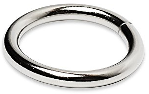 HEAVYTOOL Rundringe 16mm x 2,5mm geschweißt Stahl vernickelt (30 Stück) O Ring Stahlring O Ringe Metallring Rundring