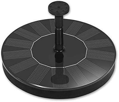 Froadp Fontaine Solaire Pompe à Eau de Bassin Exterieur Flottante Cycle de Pompe pour Mini Étang Décoration de Jardin Oiseau Bain (7V/1.4W-Rond)