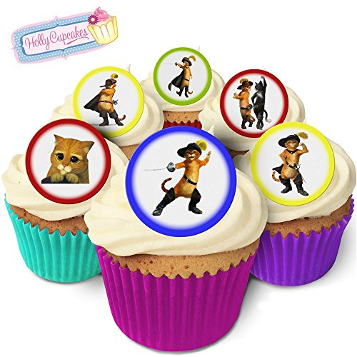 24 Fabulous Pre-Cut Edible Wafer Cake Toppers: Puss in Boots