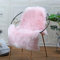 HLZDH Faux Lammfell Schaffell Teppich Kunstfell Dekofell in Super weich Lammfellimitat Teppich Longhair Fell Optik Nachahmung Wolle Bettvorleger Sofa Matte (90 X 60 cm, Rosa)