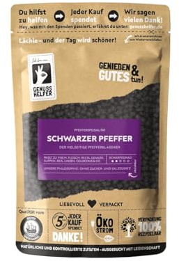 Bremer Gewürzhandel schwarzer Pfeffer ganz, Pfefferkörner für die Mühle, 150g