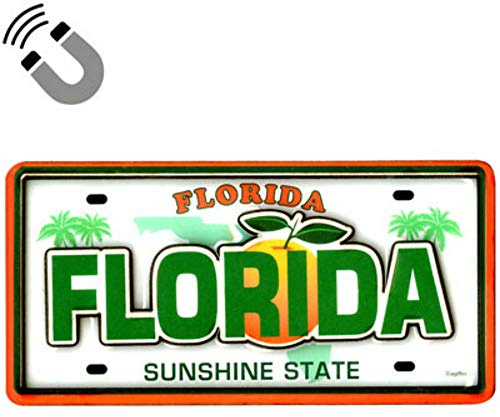 Florida Nummernschild-Magnet, doppellagig, MDF, 5,1 x 11,4 cm