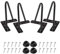MSOBAIW 6 Hairpin Legs Heavy Metal Table Legs for Cabinet, Bedside Table, Furniture Legs, 3/8 Dia SatinTwo-Rod Iron Wire Legs for DIY Furniture
