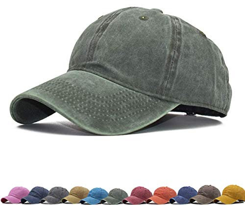 Vintage-Baseballkappe für Damen, unisex, für den Alltag - Grün - Einheitsgröße