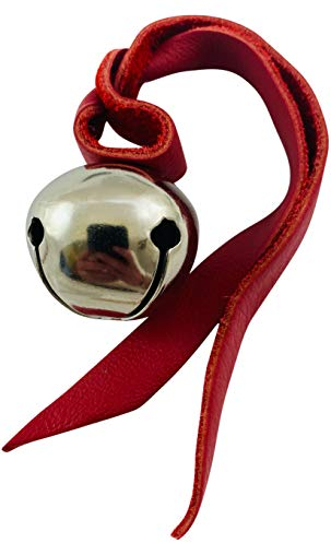 Westmon Works Believe Ornament Schlittenglocke aus Metall an Lederschnur Weihnachtsbaumschmuck mit Geschenktüte