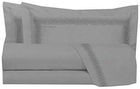 Laura Biagiotti Biagiotti – Bettwäsche für Doppelbett, aus Flanell, Grau