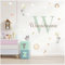 Wandsticker personalisiert Sticker Aquarell Tiere mit Name Wandtattoo für Kinderzimmer Babyzimmer Spielzimmer Mädchen Junge Y037 (Nr. 17 Waschbär, Mit Wunschname)