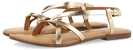 GIOSEPPO Sandales Lelex pour femme, doré, 5.5 UK