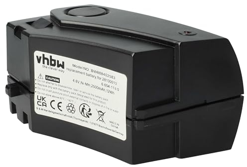 vhbw 1x batería Compatible con Kärcher K55 Pet, K55 Pet Plus aspiradora Negro (2500 mAh, 4,8 V, NiMH)