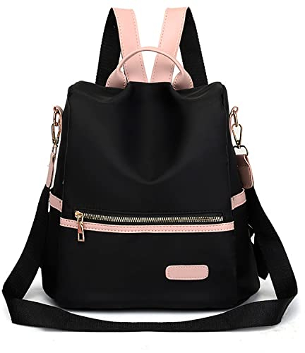 Damen Rucksack Wasserdicht - Elegant, Klein, Laptop Cityrucksack für Mädchen Teenager, Reiserucksack Sportrucksack Schulrucksack Business Schwarz