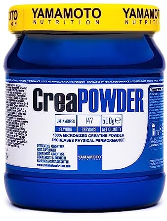 YAMAMOTO NUTRITION, CreaPOWDER 500 g, Créatine Monohydrate en Poudre Supplément Alimentaire, Supplément pour Athlètes Augmente la Performance Physique, Goût Neutre