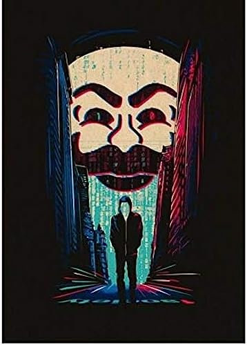 Poster Mr. Robot Poster, Vintage-Tv-Filmplakat, Wandkunst, Bilder, Poster Und Drucke, Leinwandgemälde, Heimdekoration 50X70Cm Kein Rahmen