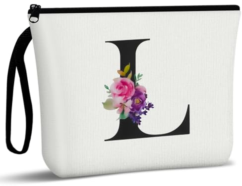 Aucuu Kosmetiktasche Damen, Kosmetiktasche Leinwand, Make-up-Tasche, Kosmetiktasche Multifunktionaler, Make Up Schminktasche, Groß Kapazität Kosmetiktasche, Canvas-Strandtasche