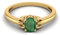 6X4MM ovale Form Smaragd Edelstein 925 Sterling Silber Solitär-Verlobungsring für Frauen Gold Vermeil, 63