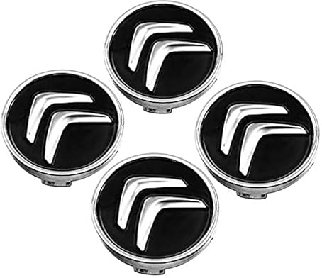 CALUU 4 Stück Auto Radnabenabdeckung, for Citroen C4 Aircross C4 Picasso C5 Aircross 60mm Wasserdicht Staubdicht Nabendeckel Auto Styling Felgen Abdeckung