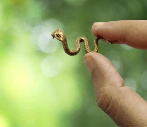 Purpledip Seltene Miniaturfigur aus Messing, König, Kobra, Nag Snake: Sammlerstück, Statue mit feiner Verarbeitung (12699A)