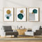 LYBOHO Leinwand Bilder,Moderne Abstrakt Kunstposter Wandbilder Wohnzimmer,Boho Poster Set für Wohnzimmer Schlafzimme-Ohne Rahmen (Geometrie 4, 3PCS-30x40cm)