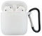 Earphone Case Cover for Apple Airpods 1st Gen/2nd Gen, Soft Silicone Protector with Keychain Designed for Airpods 2/1 Charging Case (White)