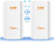 KuWFi Ponte Wireless Esterno, 5.8G Wireless Bridge 900Mmbps, 12dBi antenna wifi lunga distanza con display a LED, Soluzione di Trasmissione 2KM, Accesso Point wifi per telecamera/Starlink Router