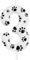Black White Dog Paw Number Birthday Candles, Dog Paw Print Themed Birthday Candles, Birthday 9rd Candles Cake Topper for Boy Girl Birthday Decoration Dog Pet Party Supplies