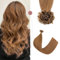 SEGOHAIR Extensions de cheveux humains Remy pré-collées à pointe en U - 50 mèches - 1 g/mèche - kératine - Fusion des ongles - 45,7 cm - Châtain