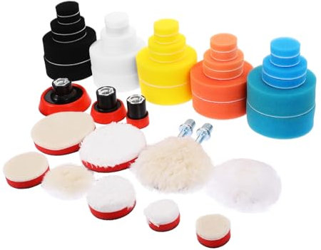 iplusmile 1juego Esponja De Pulido Autoadhesiva Para Taladro Kit Para Abrillantado y Restauración De Pintura De Automóviles Accesorio Duradero Para Taladro Almohadillas Resistentes