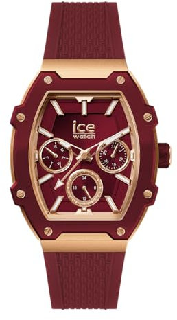 ICE-WATCH - Ice boliday Peach Cherry Alu - Montre Rouge en Aluminium pour Femme avec Bracelet en Silicone - 023803 (Small)