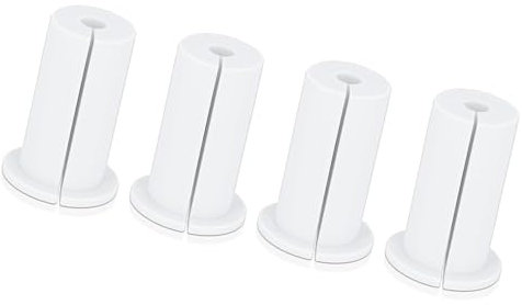 4PCS Ethernet Cable Grommet 1 Inch Rubber Cable Pass Through Bushing, Wall Grommet for Home and Outdoors, Thread Feed and Organize Cables with Diameter 7mm or Less (White)