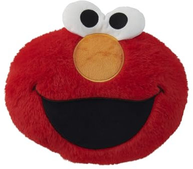 United Labels Sesamstraße Kissen, Kopfkissen Elmo 28x24 cm, Rot, Plüsch Sofakissen, Dekokissen für Fans