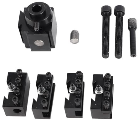 FLEXMAN Schnellwechsel Stahlhalter Set, 0XA Keilstahlhalter, Schnellwechsel Set für 0618 7X12 7X14 210 8X16 220X600 220X750 Mini Drehmaschine