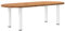 vidaXL Esstisch Hellbraun 240x100x74 cm Massivholz Eiche Oval