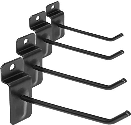 BUGUUYO 50 Stück Stecktafelhaken Aus Gehärtetem Eisen 10cm Schwarz Rostfrei Verzinkt Mehrzweck Utility Haken Für Werkzeug Laden Und Schmuckaufhängung