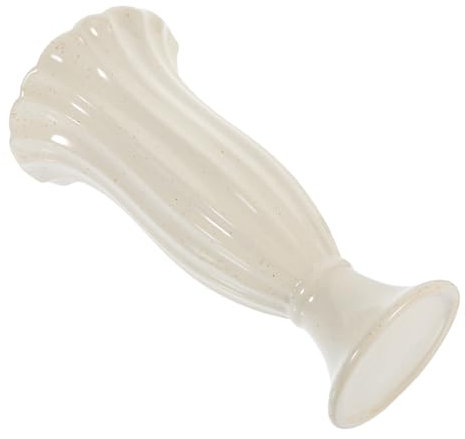 QUMIIRITY Gedenkvase für den Friedhof weiße Punkte römische Säule Keramik Blumenhalter für den Außenbereich