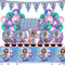 Partygeschirr Party Set, Thema Geburtstag Deko,Kinderfeste Geburtstagsdeko,Geburtstag Mädchen Geschirrset,für eine Party mit 10 Personen,Teller, Servietten,Luftballons,Tischtücher etc