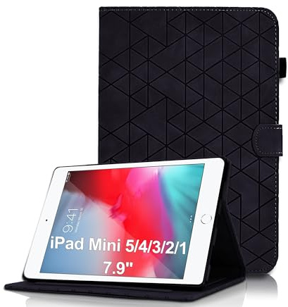 Custodia per iPad Mini 7.9 Pollici, iPad Mini 5/4/3/2/1 Multi-angli Cover con Funzione di Supporto Pelle PU Flip Tablet Case, Auto Sveglia/Sonno per iPad 7.9 Pollici - Nero